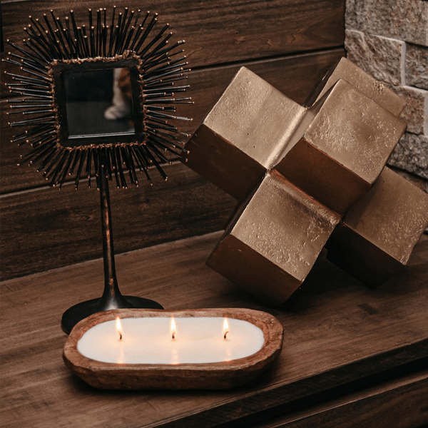 3 - Wick Dough Bowl Soy Candle - Meditation - Dreamy Home Needs